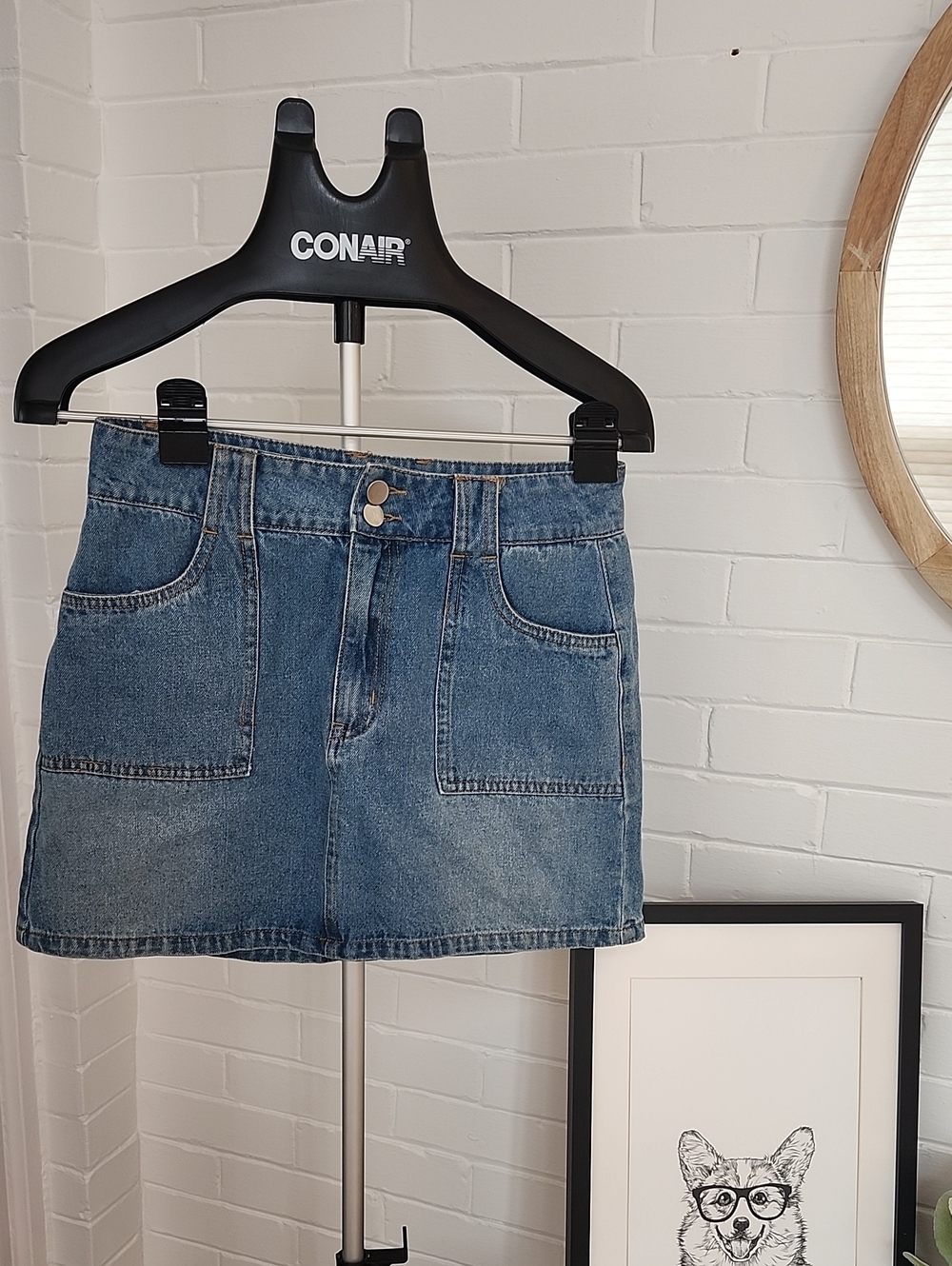 Classic Denim Mini Skirt - Medium